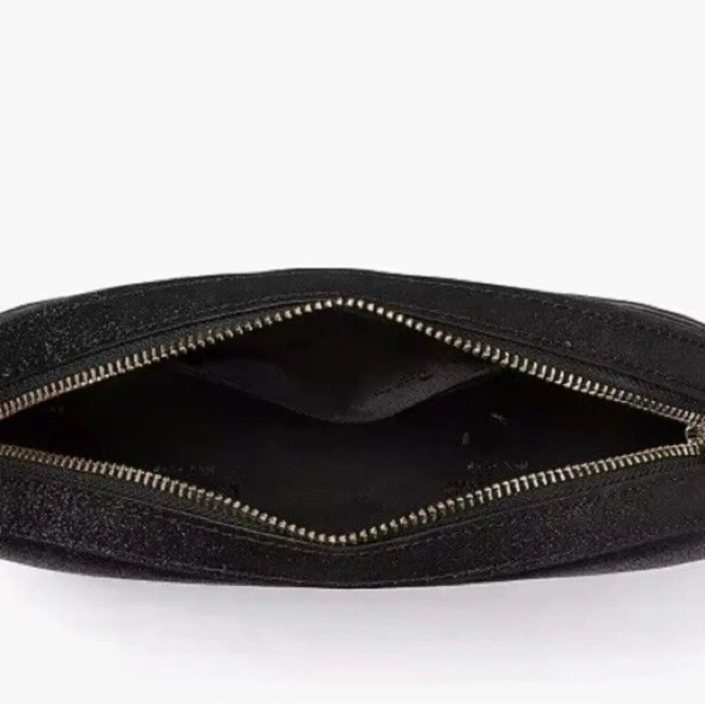 Kate Spade Black Glimmer Glitter Oval Camera Crossbody Bag In Black MSRP…$299